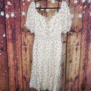 Liberty Love White Floral Midi Dress
